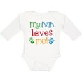 thumbnail image 3 of Inktastic My Nan Loves Me Boys or Girls Long Sleeve Baby Bodysuit, 3 of 5