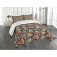 thumbnail image 3 of Ambesonne Space Quilted Bedspread Set 3 Pcs, Outer Space Elements, Queen Size, Multicolor, 3 of 5