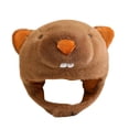 thumbnail image 4 of Sombrero de marmota de peluche, diseño de dibujos animados, ideal para festivales, Halloween y juegos de rol., 4 of 8