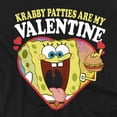 thumbnail image 2 of Spongebob Krabby Patties are my Valentine Unisex Adult Crewneck Sweatshirt, Black, 4X-Large, 2 of 5