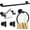 Matte Black, variant on 5 Piece Matte Black Bathroom Hardware Accessories Set, 24" Towel Bar Set Bathroom Towel Rack Set with Wall Mounted SUS304 Stainless Steel, Double Post Toilet Paper Holder, Towel Ring & Robe Hooks