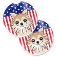 thumbnail image 1 of ""Caroline'S Treasures Juego De 2 Posavasos Con Diseño De Bandera Estadounidense Y Chihuahua Bb2181Carc 2,56 Multicolor"", 1 of 1