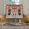 thumbnail image 2 of Yayeee Kitchen Curtains Tier Pair Light Filtering 27"x36" Rod Pocket Short Cafe Window Panel, Abstract Boat Ride, 2 of 7