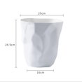 thumbnail image 4 of Bote de basura con diseño arrugado Cubo de basura Cubos de basura Desechos de Blanco pequeño Sunnimix Contenedor de basura irregular, 4 of 8