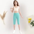 thumbnail image 4 of Coerni Girls' Athletic Bike Shorts Dance Yoga Running Soccer Kids Compression Shorts Girls Athletic Leggings Mid Length Short Pants, 4 of 5