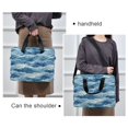 thumbnail image 6 of FORMRS 16" Laptop Bag Carrying Sleeve Case with Handle Travel Shoulder Briefcase, Blue Watercolor Ocean Waves, 6 of 8