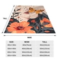 thumbnail image 3 of Bingfone Butterfly Floral Elegance Print Flannel Fleece Blanket Throw Blanket for Bed,Sofa,Couch,Travel,Camping(50"x40" ), 3 of 8