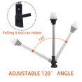 thumbnail image 4 of Pactrade Marine All-Round Boat Navigation Lights - 16-Inch LED White Stern Light (Surface Mount, Fold-Down Base) - Boat Accessories for Pontoon, Yacht, Kayak, 4 of 4