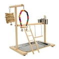 thumbnail image 2 of Wood  Playstand Stand, Bird Playground Simple Cleaning Removable Tray   For Birds, 2 of 8