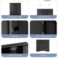 thumbnail image 6 of AENKYO 66.9" Corner Bathroom Cabinet with Adjustable Shelves, Tall Space-Saving Organizer for Bathrooms, Black, 6 of 10