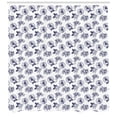 thumbnail image 3 of Ambesonne Floral Shower Curtain, Top View High Detail Flowers, 69"Wx70"L, White Ceil Blue Indigo, 3 of 3