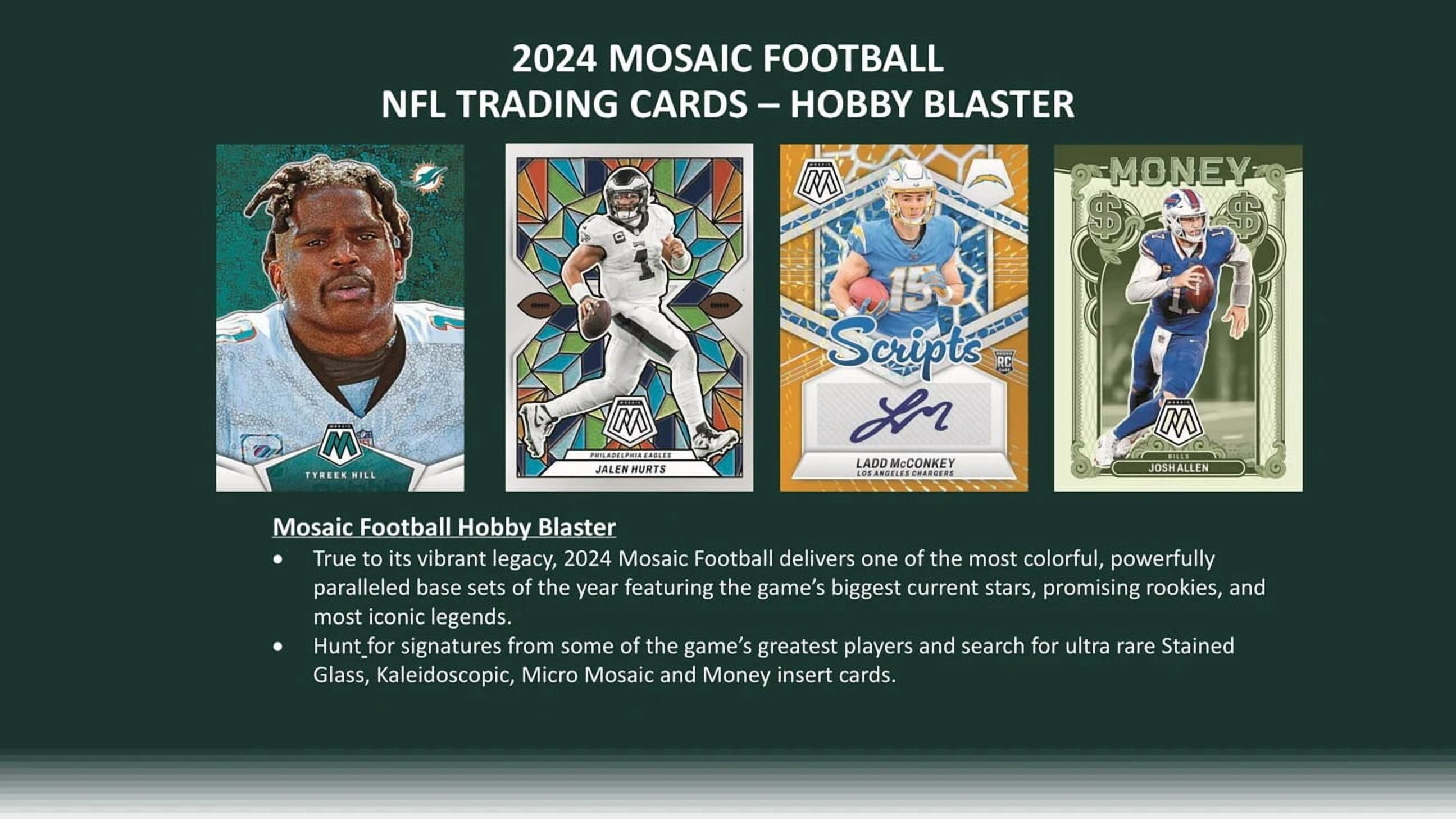 Panini 2024 NFL Mosaic Football Blaster Box, 6 Packs, Orange
