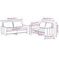 thumbnail image 5 of vidaXL 2 Piece Sofa Set with Cushions Black Fabric, 5 of 5