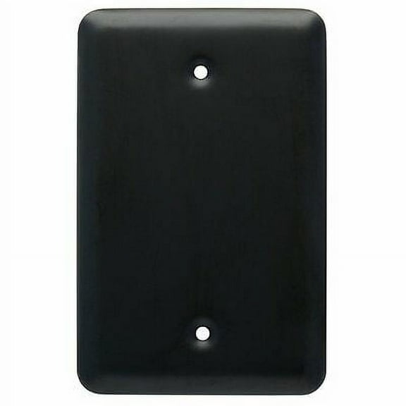 W13731-FB Black Stamped Blank Cover Wall Plate