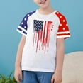 thumbnail image 2 of FamilyThread Kids America Flag 4th of July Shirt Toddler Kids Boys Girls Patriotic USA Shirt, Red White and Blue Tee Top, 2 of 4