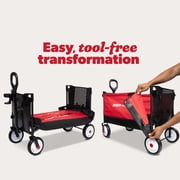 Radio Flyer Kid & Cargo Folding Sport Wagon for Kids, Ages 18+ Months, Red
