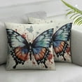 thumbnail image 2 of Nawypu  Throw Pillow Covers Home Decor Set of 2 Colorful Butterfly Summer Vintage Floral Pillow Cases Decorative Outdoor Cushion Couch Sofa Pillowcases, 2 of 6