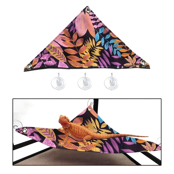 GASTROPOD Bearded Dragon Hammock Reptile Lounger Ladder Bearded Dragon Terrarium Habitat Decoration, L
