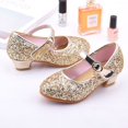 thumbnail image 6 of GYRATEDREAM Flower Girls Mary Jane Bridesmaids Dress Shoes Toddler Kids Wedding Party Sparkle High Heel Princess Shoes Glitter Flat Shoes, 6 of 6