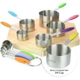 thumbnail image 4 of New Version! 11 Piece Measuring Cups And Spoons Set by Laxinis World | Sturdy Stainless Steel Stackable 6 Cups and 5 Spoons with Soft Silicone Handles to Measure Dry and Liquid Ingredie, 4 of 7