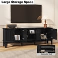 thumbnail image 4 of CBJCBJ Retro 67" TV Stand for TVs up to 70", Living Room Entertainment Center with 4 Door Storage Cabinet,Black, 4 of 6