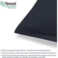 thumbnail image 5 of Delara Eucalyptus Tencel Lyocell Euro Pillow Shams 26"x26", Set of 2, Cooling, Silky Soft, Moisture-Wicking, Breathable, Carbon, 5 of 7