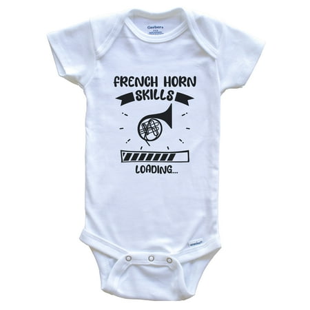 

French Horn Skills Loading Funny French Horn Baby Bodysuit
