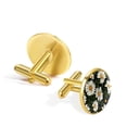 thumbnail image 3 of Daisy Men's Stainless Steel Cufflink Set for Formal Attire, Made of High-Quality Material, Suitable for All Occasions., 3 of 6