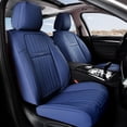 thumbnail image 2 of Coverado Car Seat Covers Full Set, Front and Rear Seat Protectors, Waterproof Faux Leather Universal Fit for Most Cars, Blue, 2 of 8