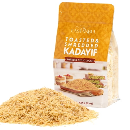 Eastanbul Baked Kataifi 6oz Roasted Kataifi for Dubai Chocolate Toasted Kadayif for Dubai Chewy Cookies Toasted Katifi Katifi Katafi̇ Knafeh Kadaif Kosher by Star-K Halal