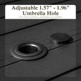 thumbnail image 5 of Sophia & William 67" Rectangular Metal Outdoor Patio Bar Height Table for 6 w/Umbrella Hole- Black, 5 of 6
