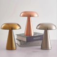 thumbnail image 3 of Retro Mushroom Table Lamp Cordless Touch Dimming Rechargeable Desk Decoration Night Light Reading Lights For Hotel Restaurant, 3 of 5