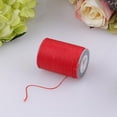 thumbnail image 2 of Red Waxed Polyester Thread 0.8mm Flat Hand Sewing Stitching Cord 90 Meters, 2 of 9