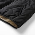 thumbnail image 4 of SEROYE Mens Vest Sherpa Lined Padded Stand Collar Sleeveless Full Zip Embossed Gilet for Fall Winter Layering Outerwear (3XL, Black), 4 of 9