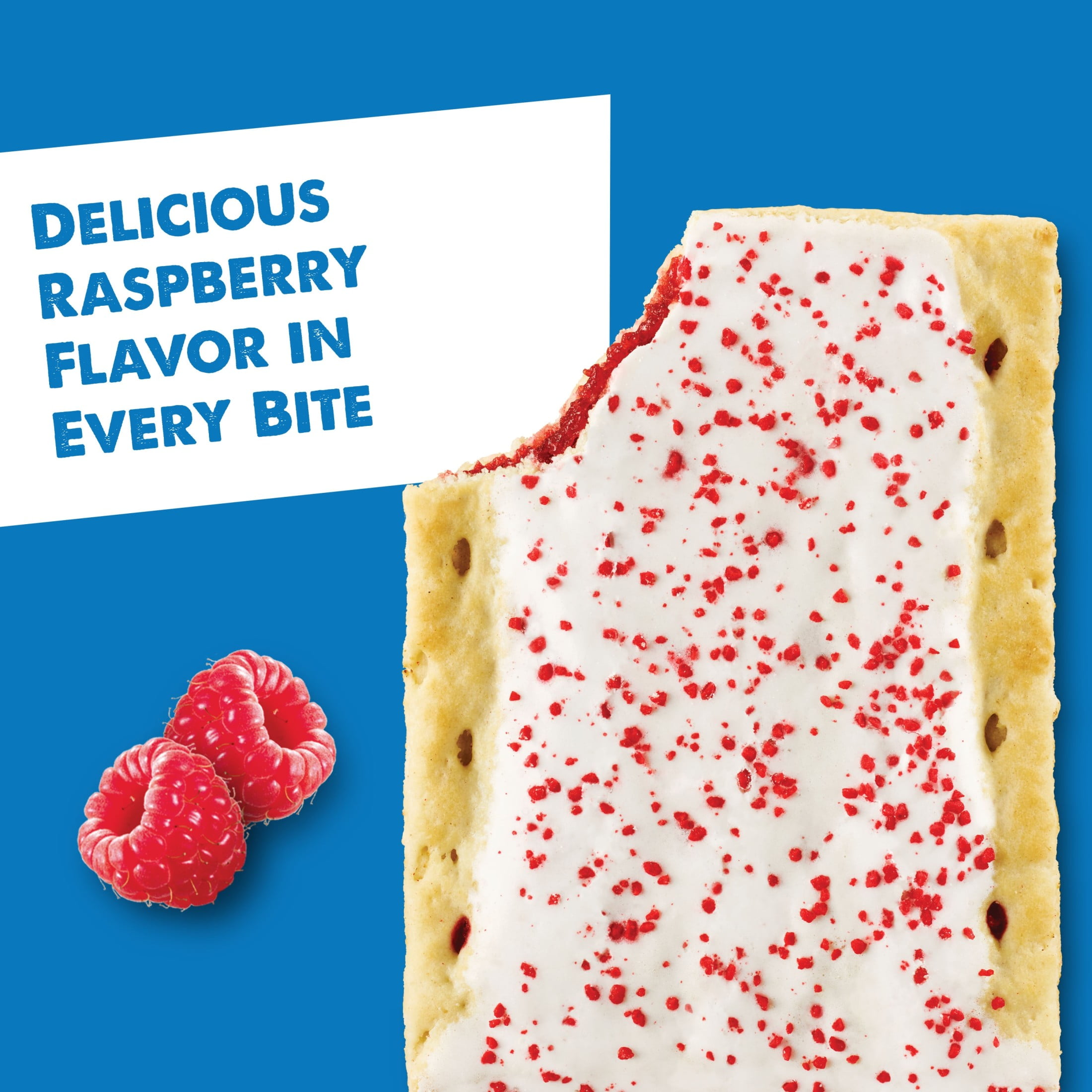 (8 pack) Pop-Tarts Frosted Raspberry Toaster Pastries, Breakfast Foods, Shelf-Stable, 27 oz (16 Count)