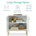 thumbnail image 2 of Best Choice Products 2-Door Rattan Storage Cabinet, Accent Furniture, Cupboard w/ Non-Scratch Foot Pads - White, 2 of 7