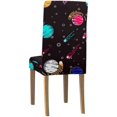 thumbnail image 4 of ABPHQTO Funda protectora para silla elástica con planetas del espacio exterior, funda protectora para comedor, Hotel, boda, fiesta, juego de 4, 4 of 4
