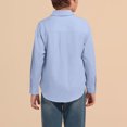 thumbnail image 3 of Grblisyd Back to School Clothes Boys Girls Long Sleeve Button Down Shirts Formal Uniform Dress Shirt, 3 of 4
