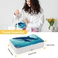 thumbnail image 5 of Whale Earring Organizer Jewelry Box Necklace Organizer PU Leather with Removable Compartment Portable, 5 of 6