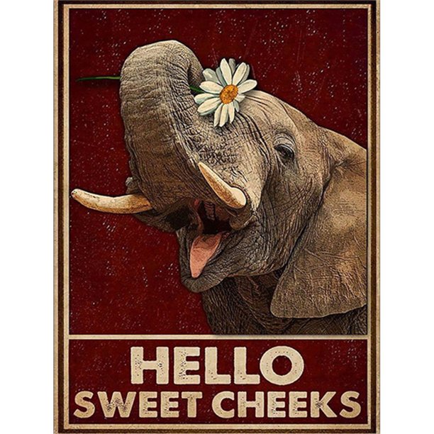 Pintura Diamante Taladro Elefante Kits de diseño Decoración redonda completa (sz2065) Hugtrwg Para estrenar