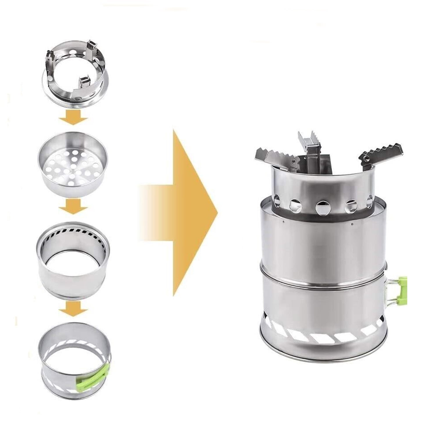 Camping Stove Wood Stove Stainless Steel Portable Stove Potable Wood