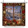 thumbnail image 6 of Tchckioa Christmas Gift Shower Curtain,72x78 Inch Privacy Protection Hooks Bath Curtain for Bathtub, 6 of 6