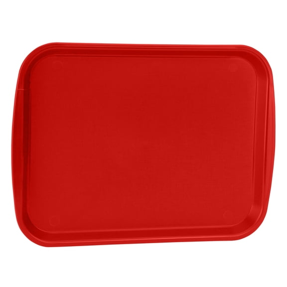 Traex 1014-02 Red Plastic 10 x 14 Fast Food Tray - Dozen
