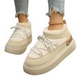 thumbnail image 3 of Bnwani Womens Boots,Winter Boots,Non-slip,Slip-on,Platform,Cozy,Beige,37(US:6), 3 of 7
