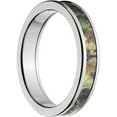 thumbnail image 3 of 4mm Half-Round Titanium Ring with a Mossy Oak New Break Up Camo Inlay, 3 of 3