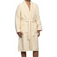 thumbnail image 1 of Superior Egyptian Cotton Unisex Terry Cotton Bath Robe Ivory  Small, 1 of 1