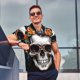 thumbnail image 4 of Balery Flower Horn Skull A Camisa Polo de Hombre con Estampado, de Manga Corta y Tejido Medio, Camisa Tipo Golf Polo-3X-Large, 4 of 6