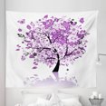 thumbnail image 1 of Nature Tapestry, Spring Tree of Life Woods Blooming Flower and Butterfly Flying Romance, Fabric Wall Hanging Decor for Bedroom Living Room Dorm, 5 Sizes, Lilac Purple, by Ambesonne, 1 of 1