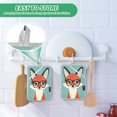 thumbnail image 6 of Two Pieces Of Square Heat Insulation Pad Oven Mitts 7x9.8 Inch Oven Microwave Kitchen Cooking Baking Cartoon Beautiful Fox, 6 of 7