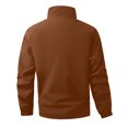 thumbnail image 5 of COMVALUE Men's Lightweight Quarter Zip Pullover Casual Windbreaker for Running Golf Jackets with 3 Pockets (Coffee, L), 5 of 7